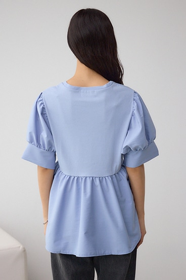 袖カフスペプラムトップス 詳細画像