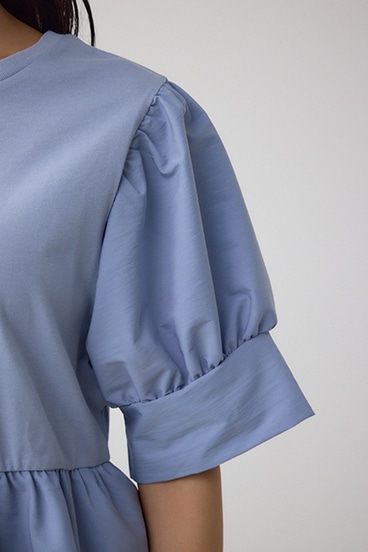 袖カフスペプラムトップス 詳細画像