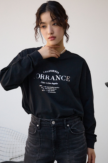 メタリックロゴロングTシャツ 詳細画像