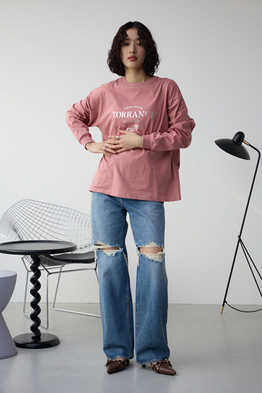 メタリックロゴロングTシャツ 詳細画像