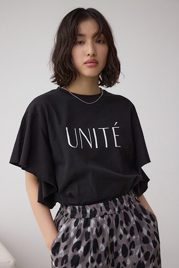 ラッフルスリーブロゴTシャツ 詳細画像