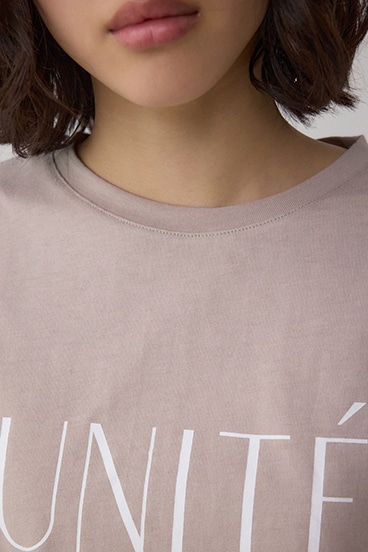 ラッフルスリーブロゴTシャツ 詳細画像