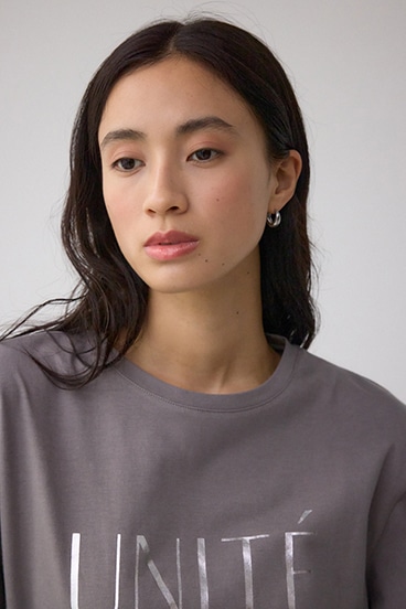 ラッフルスリーブロゴTシャツ 詳細画像