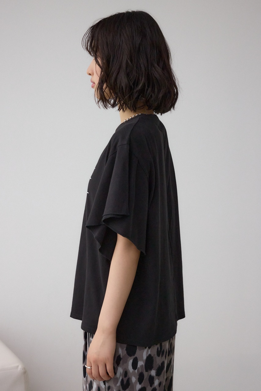 ラッフルスリーブロゴTシャツ｜WOMEN｜250ISB90-524E｜AZUL BY