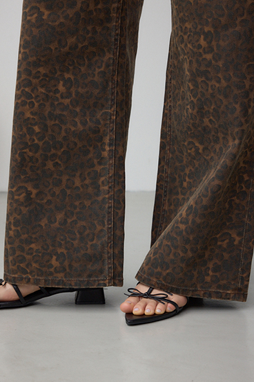 AZUL DENIM J/Wレオパードプリントデニム 詳細画像