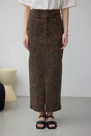 AZUL DENIM レオパードハイウエストスカート 詳細画像