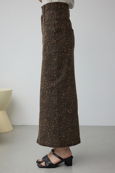 AZUL DENIM レオパードハイウエストスカート 詳細画像