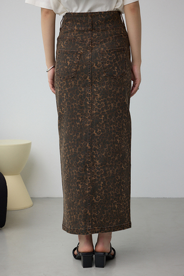 AZUL DENIM レオパードハイウエストスカート 詳細画像