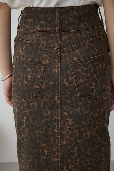 AZUL DENIM レオパードハイウエストスカート 詳細画像