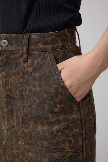 AZUL DENIM レオパードミニスカート 詳細画像