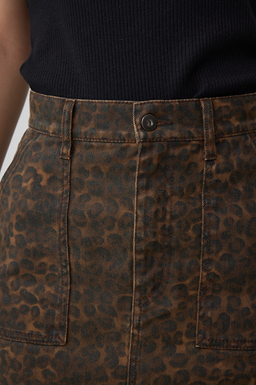 AZUL DENIM レオパードミニスカート 詳細画像