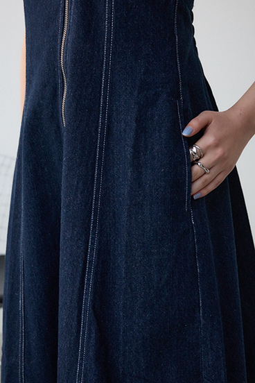 AZUL DENIM ダブルウエストキャミワンピース 詳細画像