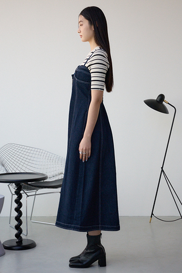 AZUL DENIM ダブルウエストキャミワンピース 詳細画像