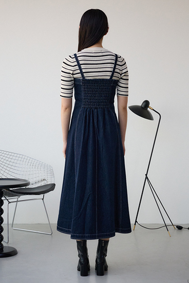 AZUL DENIM ダブルウエストキャミワンピース 詳細画像
