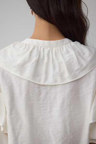 ラッフルフリル5分袖ブラウス 詳細画像
