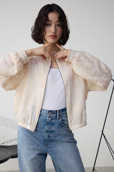 クラフトシアーレースブルゾン 詳細画像