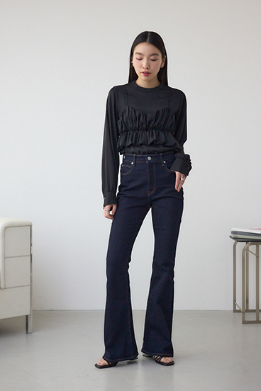 バルーンビスチェレイヤードセットブラウス 詳細画像