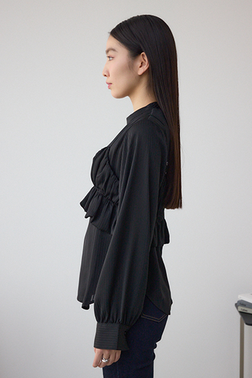 バルーンビスチェレイヤードセットブラウス 詳細画像