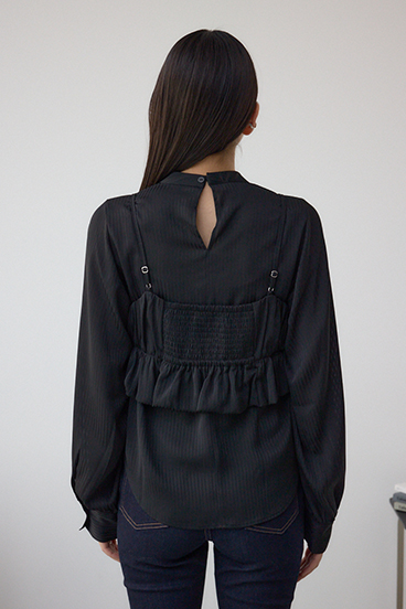 バルーンビスチェレイヤードセットブラウス 詳細画像