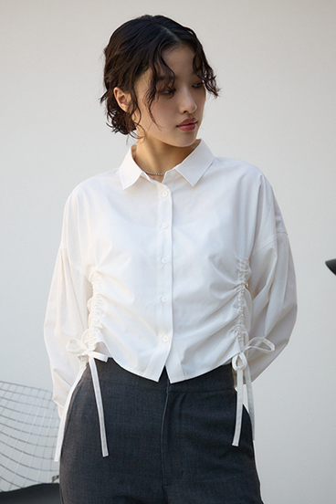 フロントギャザーシャツ 詳細画像
