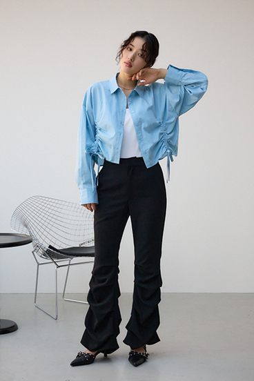 フロントギャザーシャツ 詳細画像