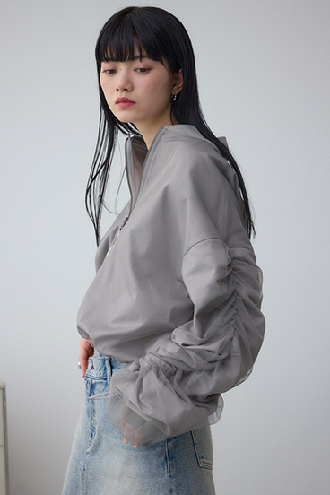 チュールドッキングブルゾン 詳細画像