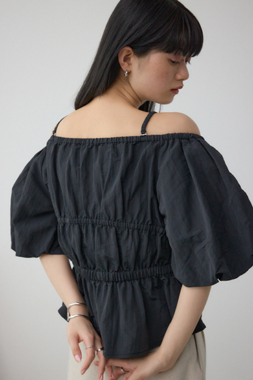 パフショルダー2WAYブラウス 詳細画像