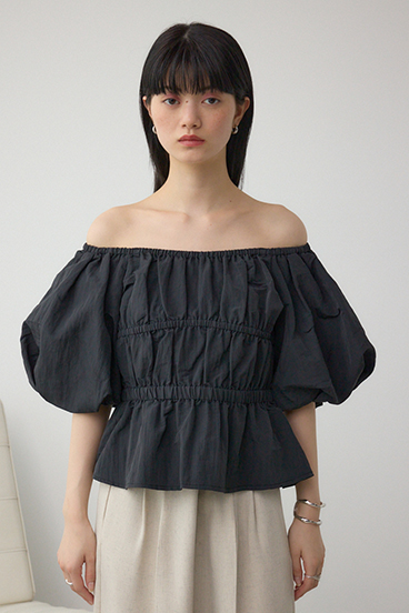 パフショルダー2WAYブラウス 詳細画像