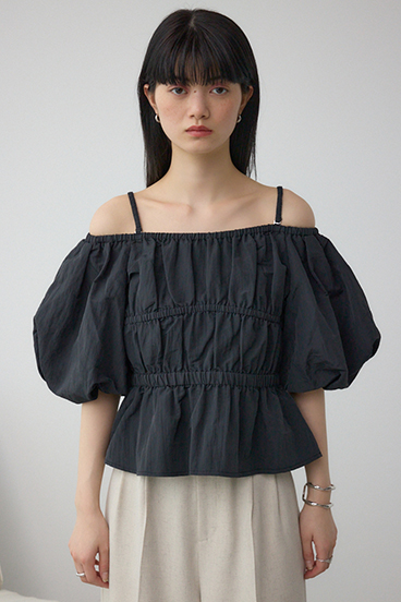 パフショルダー2WAYブラウス 詳細画像