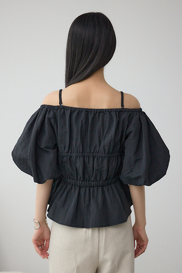 パフショルダー2WAYブラウス 詳細画像