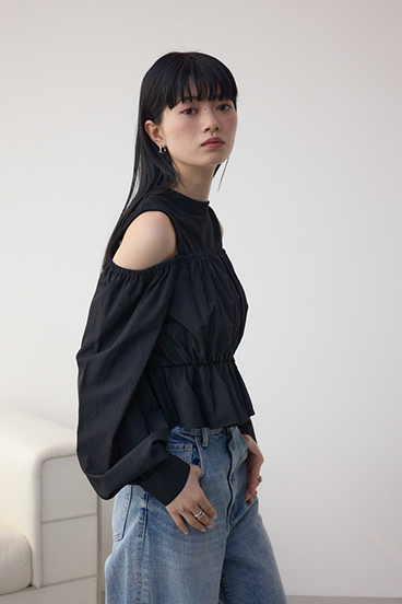 オフショルレイヤードブラウス 詳細画像