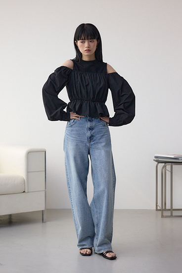 オフショルレイヤードブラウス 詳細画像