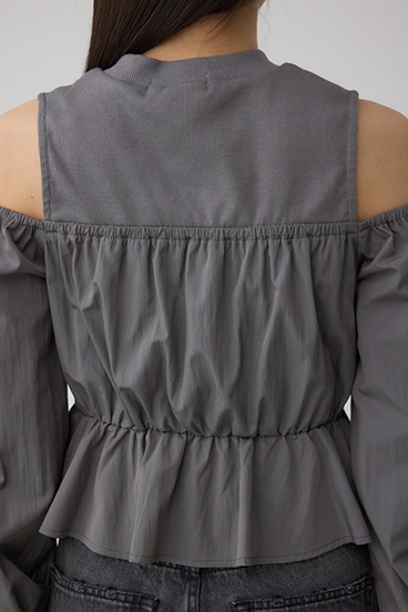 オフショルレイヤードブラウス 詳細画像