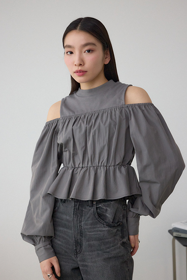オフショルレイヤードブラウス 詳細画像
