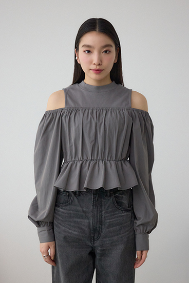 オフショルレイヤードブラウス 詳細画像
