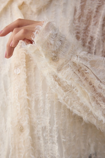 シアーチュールフリンジシャツ 詳細画像