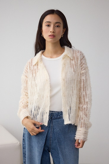 シアーチュールフリンジシャツ 詳細画像