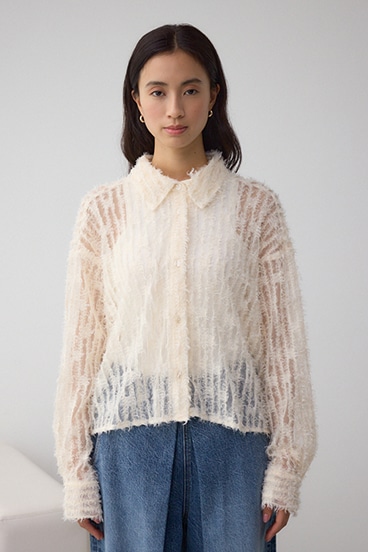 シアーチュールフリンジシャツ 詳細画像