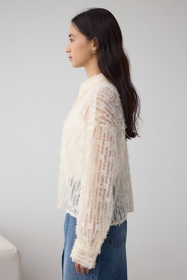 シアーチュールフリンジシャツ 詳細画像