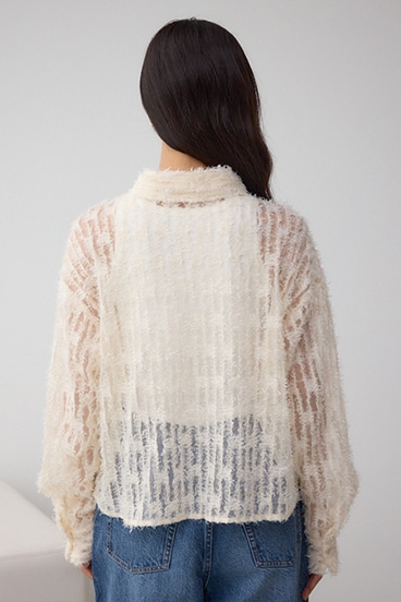 シアーチュールフリンジシャツ 詳細画像