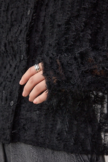 シアーチュールフリンジシャツ 詳細画像