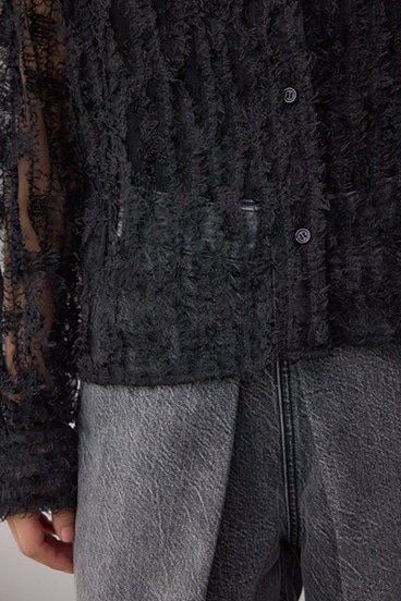 シアーチュールフリンジシャツ 詳細画像