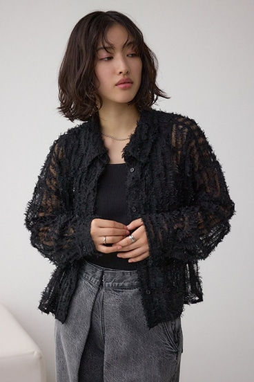 シアーチュールフリンジシャツ 詳細画像