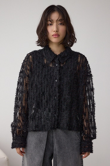 シアーチュールフリンジシャツ 詳細画像