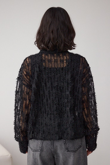 シアーチュールフリンジシャツ 詳細画像