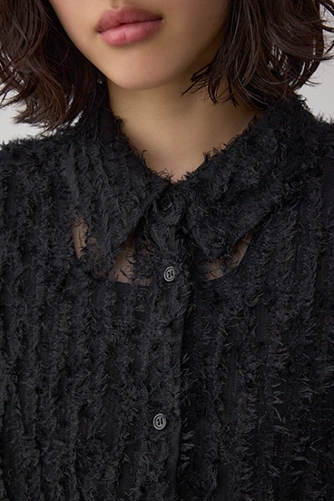 シアーチュールフリンジシャツ 詳細画像