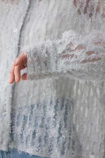 シアーチュールフリンジシャツ 詳細画像