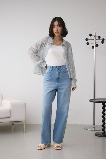 シアーチュールフリンジシャツ 詳細画像