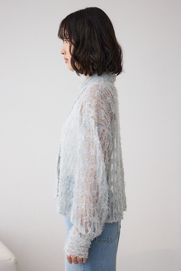 シアーチュールフリンジシャツ 詳細画像