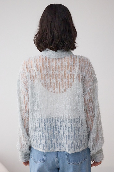 シアーチュールフリンジシャツ 詳細画像